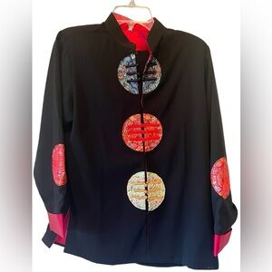 Asian inspired silk blazer size small new with tag
